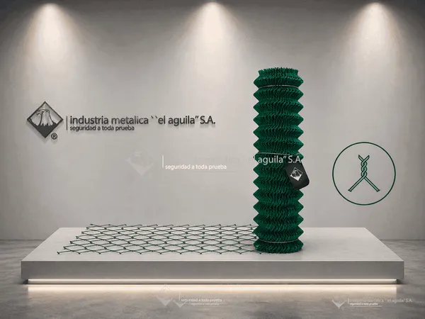 Malla ciclón forrada en PVC verde con triple torsión para canchas y residencias en Guatemala